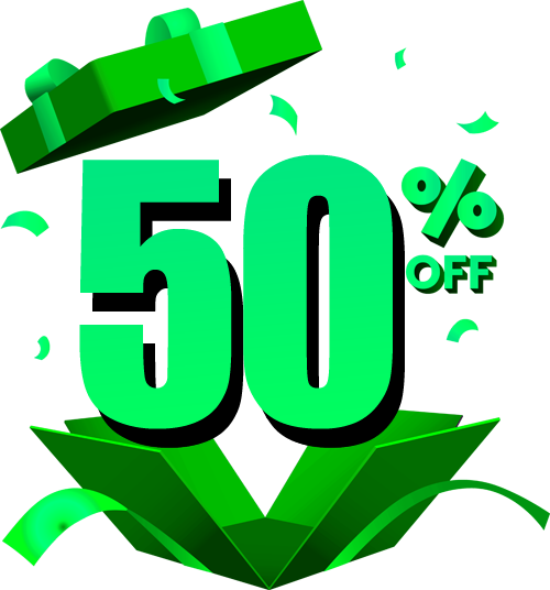 50% off